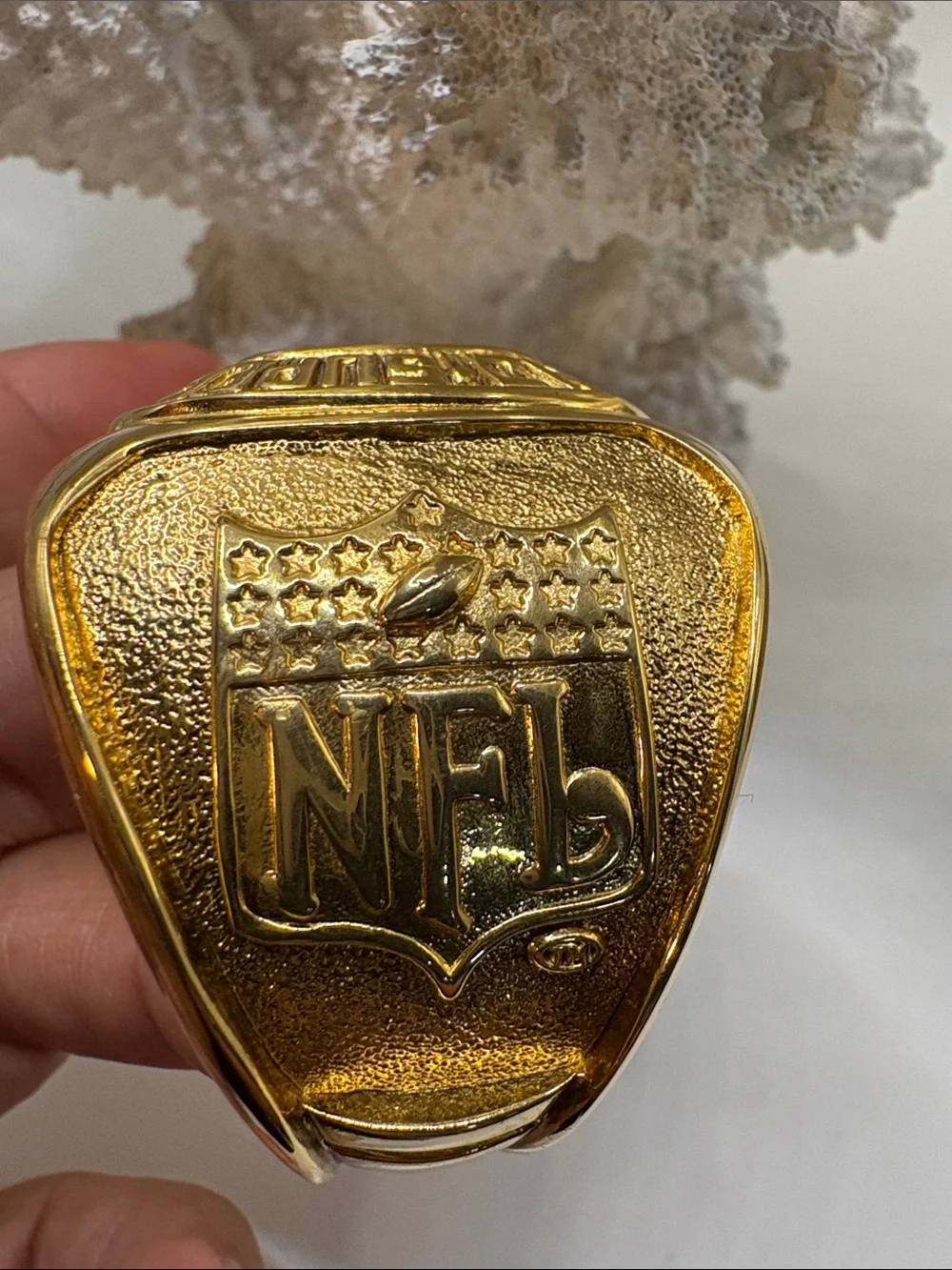 Gold Tone  Redskins Enamel Men's Championship-Style Ring, Paperweight